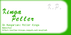 kinga peller business card